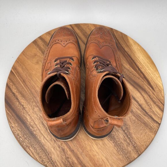 Allen Edmonds Boots Mens Size 12 D Wingtip Dress Walnut Leather Burnished main image 8
